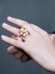Floral Grace Silver Ring