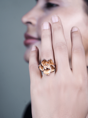Floral Grace Silver Ring