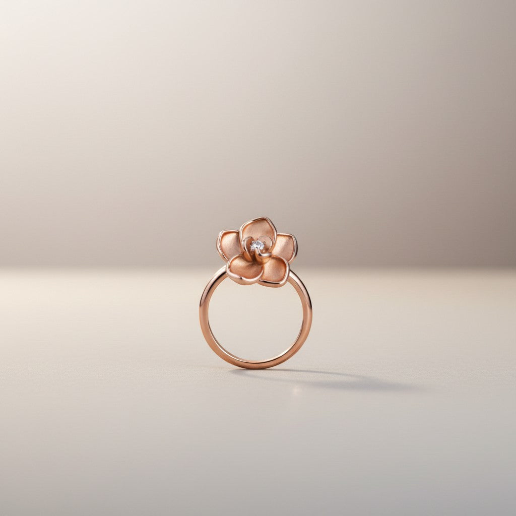 Floral Grace Silver Ring