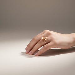 Floral Grace Silver Ring