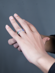 Cosmic Sparkle Silver Ring