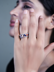Cosmic Sparkle Silver Ring