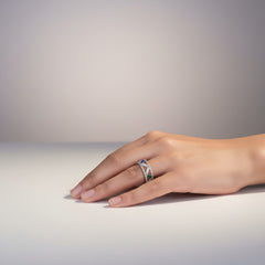 Cosmic Sparkle Silver Ring