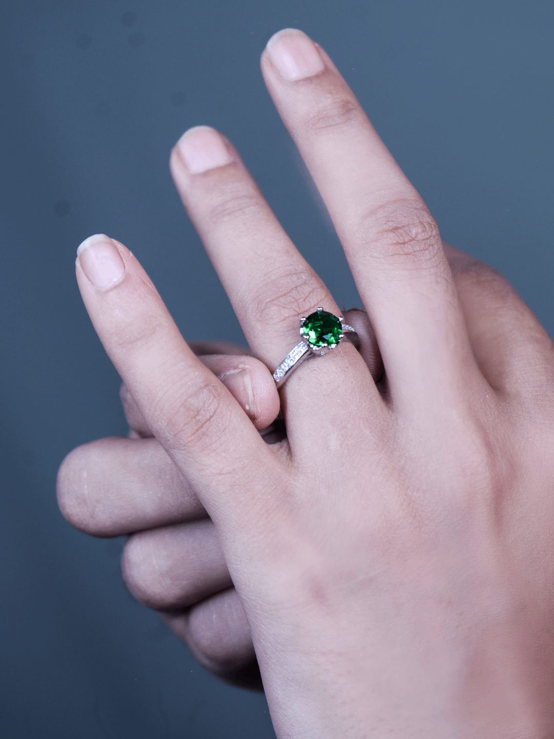 Jade Serenity Silver Ring(FREE SIZE)