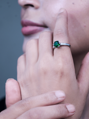 Jade Serenity Silver Ring(FREE SIZE)