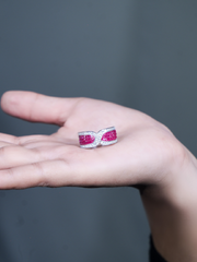 Vivid Harmony Silver Band Ring(FREE SIZE)