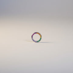 Rainbow Radiance Silver Ring(FREE SIZE)