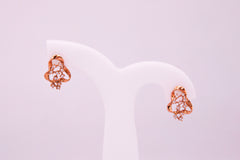 Intertwined Knot Earrings Rose Gold